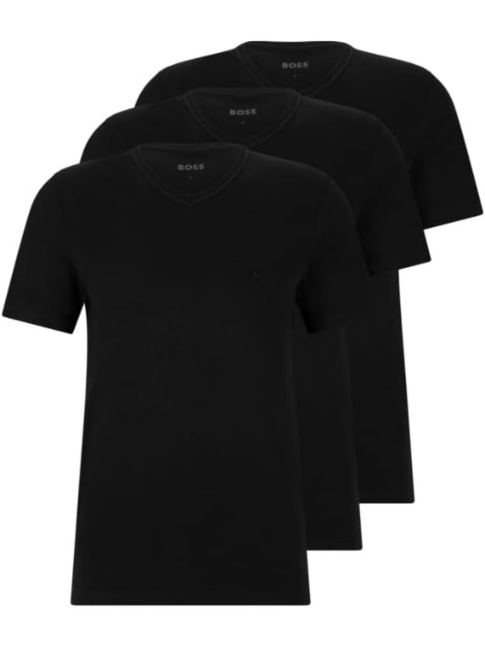 Men's 3-Pack V-Neck Short Sleeve T-Shirts - Comfortable Regular Fit